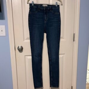 Free People Dark Blue Skinny Jeans